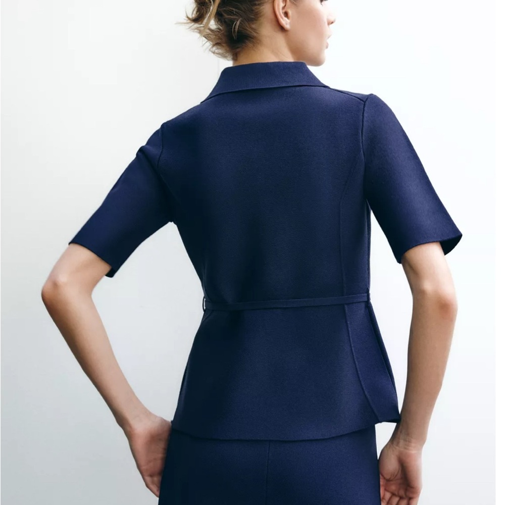 Zara Knit Belted Jacket - New - Picture 6 of 7